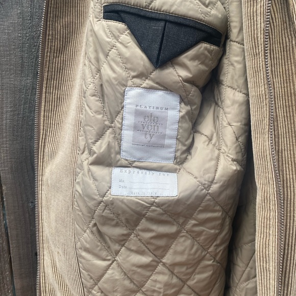 Eleventy Corduroy-Cashmere zip up jacket with hidden hood - Picture 3 of 4